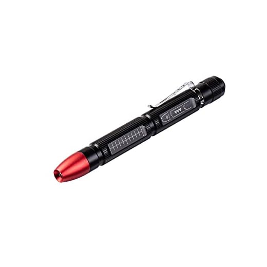 Weltool M6-RD Red LED Dark Adaptation Penlight for Pilots Viewing Navigation Maps, HGN Tests, SFST and ARIDE to DRE Evaluations，Pocket Pen Light with Clip for Doctors and Veterinarians