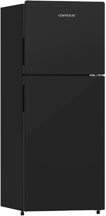 CONTOURE 10.7 cu.ft. RapidCold 12V DC Refrigerator, Black/Glass Door
