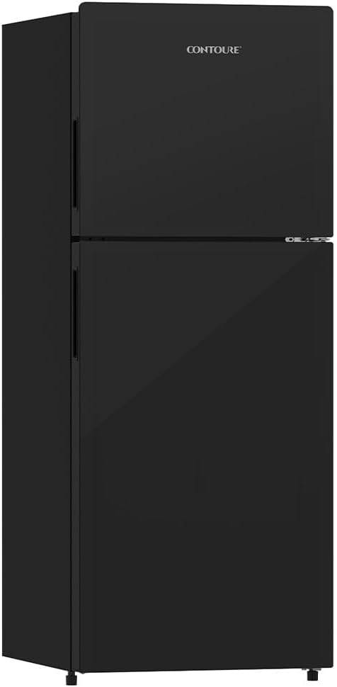 CONTOURE 10.7 cu.ft. RapidCold 12V DC Refrigerator, Black/Glass Door
