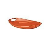 Rachael Ray Stoneware Serving 9-3/4-by-15-3/4-Inch Oval Platter, Orange