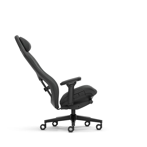 Fractal Design Refine Fabric Dark Gaming Chair - Ergonomic Office Desk Chair Functionality with 4D Adjustable Armrests, High-Back Support, Lumbar Cushion, and Premium Fabric