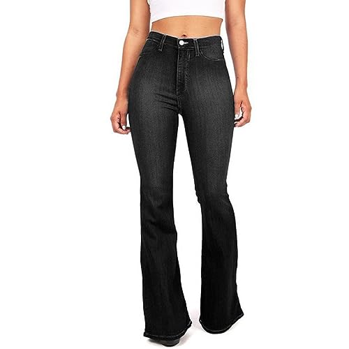 Pantalones Vaquero Mujer Jeans Pantalones Campana Moda Pantalón Largo Casual Slim Fit Mezclillas Pantalones Elegante Denim Retro Verano Primavera Cintura Alta Deportes Pant Talla Grande 2025