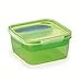 Snips SnipsLock Lunch Box Verde con Vassoio Estraibile e Tavoletta Refrigerante | 1,40 LT Made in Italy | 100% BPA Free, 18 x 18 x 8,5