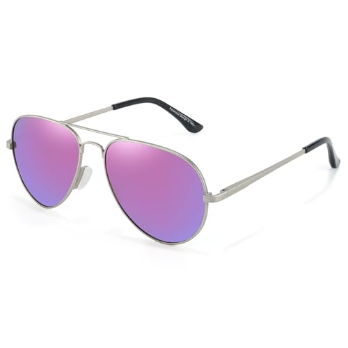 SODQW Polarized Tangle Free Aviator Sunglasses for Women Men