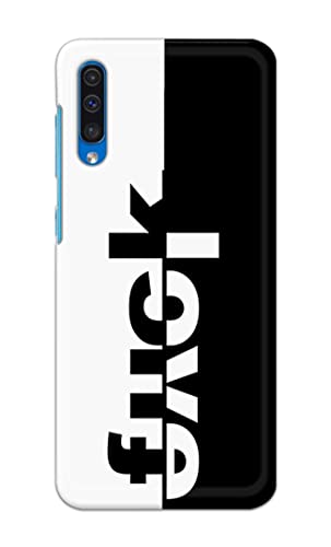 Image of PRINTFIDAA One Words Fukc Love Creative Art Innovative Wonderfull Printed Designer Hard Case for Samsung Galaxy A30s Back Cover -(e) RPM1003
