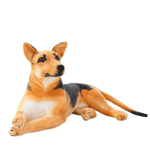 HOMEXYLYL Juguete de Peluche de Perro Realista, Animales de Peluche de Varias Razas, Figuras Decorativas de Almohadas de Peluche for Amantes de Las Mascotas(German Shepherd,50cm/19.7in)