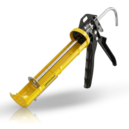 Image of TOMAHAWK TCG-42 Heavy Duty Caulking Gun | 18:1 Thrust Ratio | 2000N High Pushing Power | Ratchet Pushing Rod | Professional Sealant Applicator for Silicone, Adhesive & Construction Sealants