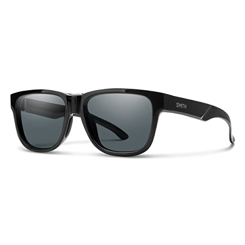 Smith Lowdown Slim 2 Sunglasses – Performance Sports Active Sunglasses For Running or Everyday Wear – For Men & Women – Black + Grey Polarized Lenses