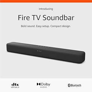 Introducing Amazon Fire TV Soundbar, 2.0 speaker with DTS Virtual:X and Dolby Audio, Bluetooth support