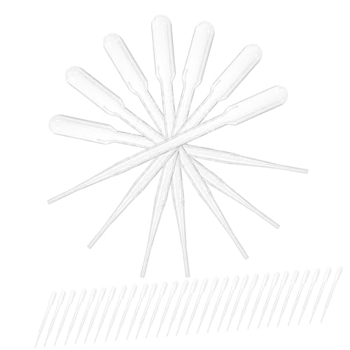 CATIEBYE 100pcs 3ml Plastic Pipettes Transfer Pipettes Soft Tip Ideal for Boys and Girls