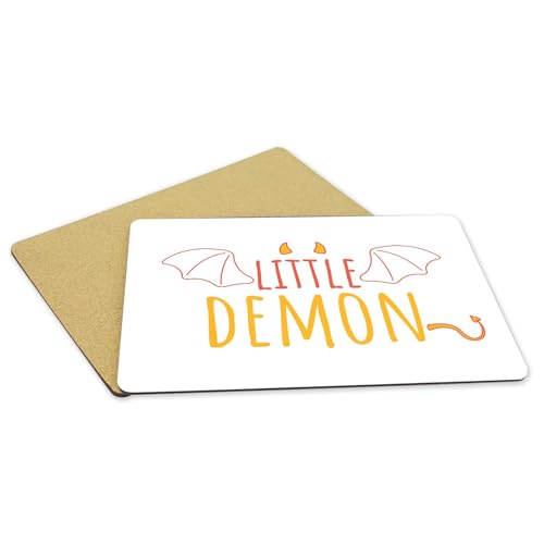 Sets de table blancs Little Demon napperons souples dessous liège grand format 4 pièces - 5