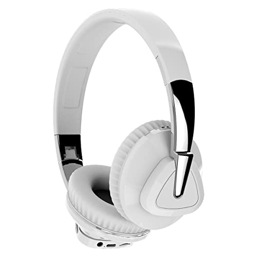 H3 Over Ear Premium Headphones, Upto 50* Hrs Playtime, Fast Charging, in-Built ENC Mic, 40mm Titanium Bass Drivers, Super Soft Cushion, AUX in, Foldable Design, Wireless Bluetooth (White)
