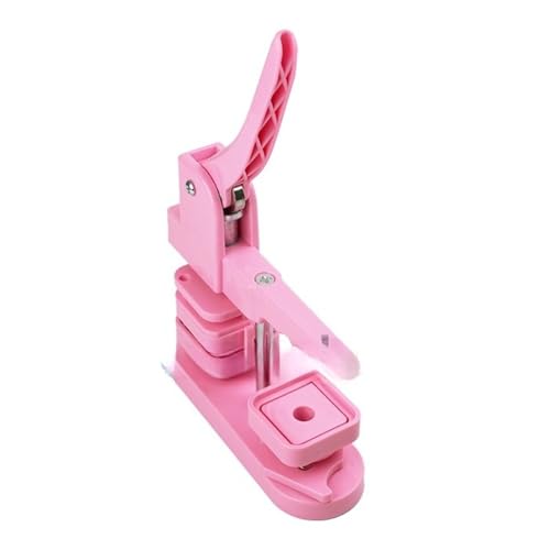 Kit de máquina for fabricar imanes cuadrados for refrigerador de 50 x 50 mm. Incluye un cortador de papel y 500 juegos de materiales De múltiples fines(Pink Kit)