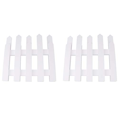 POPETPOP Clôture Bois De Sapin De Noël Décoration De Fête Bois Clôture De Jardin Miniature Garde-Corps De Pelouse Miniature