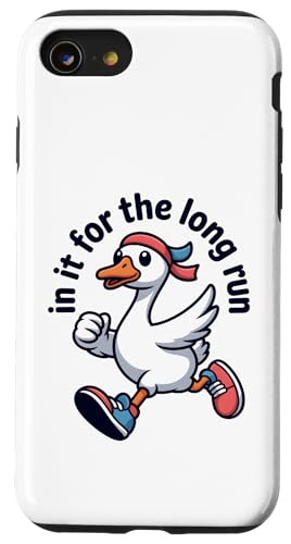 in It for The Long Run Goose Running Funny �W���M���O�f�U�C�� �X�}�z�P�[�X iPhone SE (2020) / 7 / 8 �p