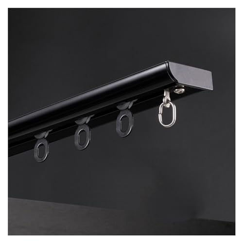 Rails de rideaux robustes à double rangée en aluminium avec crochets silencieux pour plafond