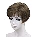 Wiginway Short Straight Synthetic Wigs Wave Shaggy Hairstyle Layered Hair with Bangs for Lady Women