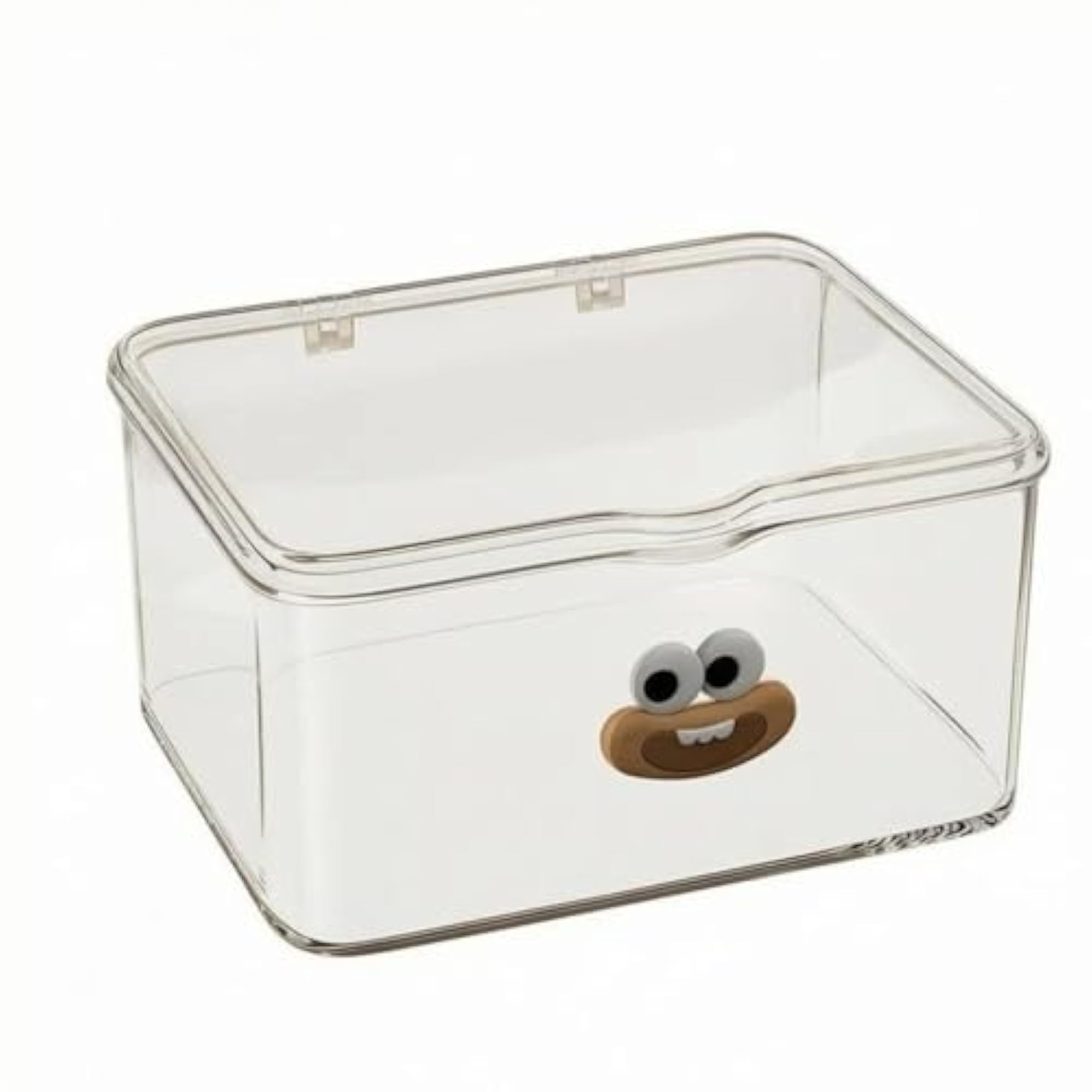 Dustproof Acrylic Makeup Organizer with Lid, Transparent