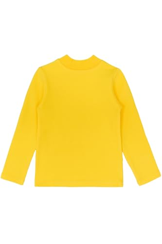 Image of Lilax Girls' Basic Long Sleeve Mock Turtleneck Cotton T-Shirt