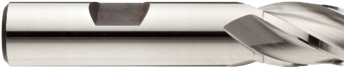 Image of 5110100 High Speed Steel (HSS) Square Nose End Mill, Inch, Extra Long Length, Weldon Shank, Uncoated (Bright) Finish, Finishing Cut, 4 Flutes, 7.25 inch Overall Length, 7 /8 inch Cutting Diameter, 7 /8 inch Shank Diameter