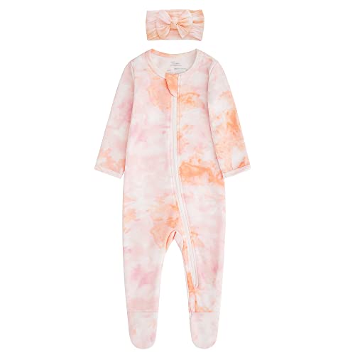 Image of O2 BABY Baby Boys Girls Organic Cotton Zip-Front Sleeper Pajamas, Footed Sleep 'n Play