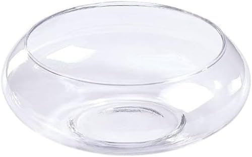 Rutexc プラスチック金魚鉢、猫に優しい、丸型、プラスチックと透明アクリル、観葉植物用、内側容器付き、卓上水槽ボウル、水耕栽培用、大容量