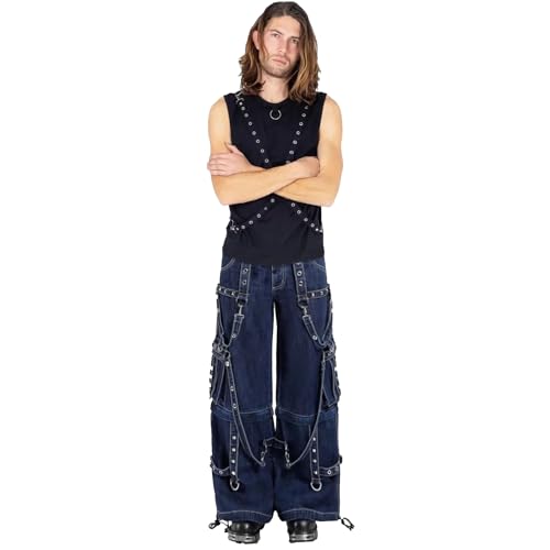 パンツ BETTY'S BLUE BOY BONDAGE GIMMICK PANTS Tripp Punk Bondage Pants [Blue Plaid] – VampireFreaks