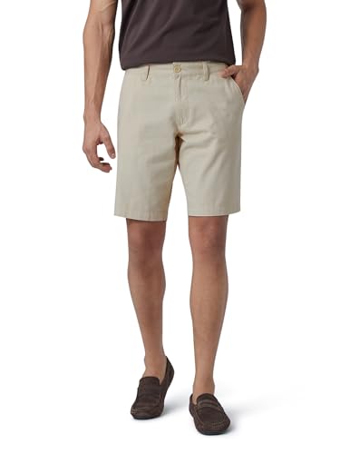 XYXX Men's Element Chino Shorts | Solid Straight Fit | 100% Cotton with Dual Pockets & Plus Sizes