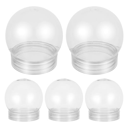 Gatuida 20 Piezas Accesorios de de Nieve Globos de Nieve de Bricolaje Clara Kit de Globo Globe DIY Bolas de Nieve para Adultos Bolas de Nieve vacias el plastico Transparente