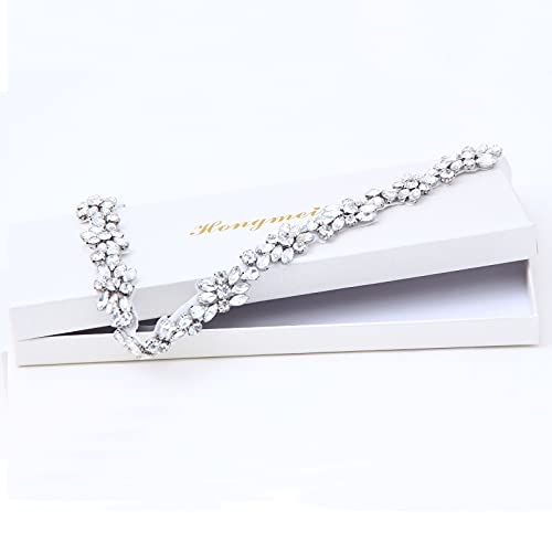 HONGMEI Thin Bridal Belt Rhinestone Wedding Belt Bridesmaid Sash Women Dress Accessories2