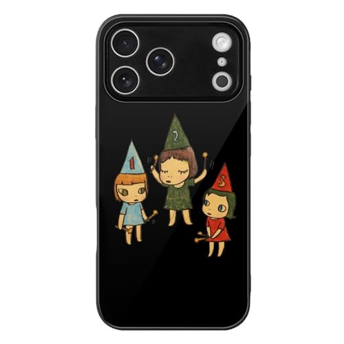 iPhone17 Pro Max用ケース 奈良美智 アイフォン17 Pro Max用ケース スマホケース TPU 強化ガラス 耐衝撃 おしゃれ かわいい 擦り傷防止 指紋防止 互換性のある 2025新型