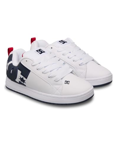 DC Shoes Baskets Court Graffik pour Homme Blanches Bleu Marine 41
