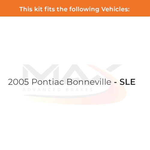 Image of Max Advanced Brakes Front & Rear Brake Kit Compatible With 2005 Pontiac Bonneville SLE Replacement Premium OE Disc Brake Rotors and Ceramic Brake Pads