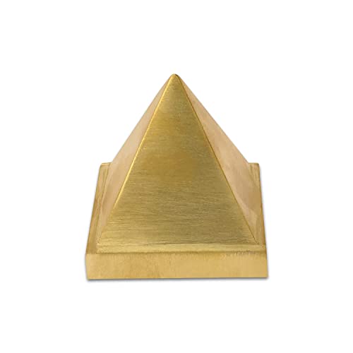 Image of Brass Pyramid | Vastu Remedy | Yantra for Healing | Solid Brass Pyramid for Positive Energy (Pack of 1)