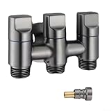 Photo Gallery niceminiwall valvola angolare a tre vie in acciaio inossidabile per spruzzatore per bidet wc, filettatura g1/2, 1066063 mm, con manico in metallo e interruttore rotante, (grigio nero) Photo Gallery niceminiwall valvola angolare a tre vie in acciaio inossidabile per spruzzatore per bidet wc, filettatura g1/2, 1066063 mm, con manico in metallo e interruttore rotante, (grigio nero)