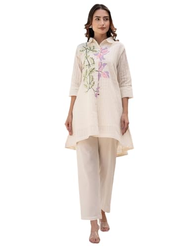 Image of INDO ERA Women's Cotton Floral Printed Kurta Set | Soft Fabric | Stylish Ethnic Suit,IEOUT11240XS | Cord Set For Women Cotton |