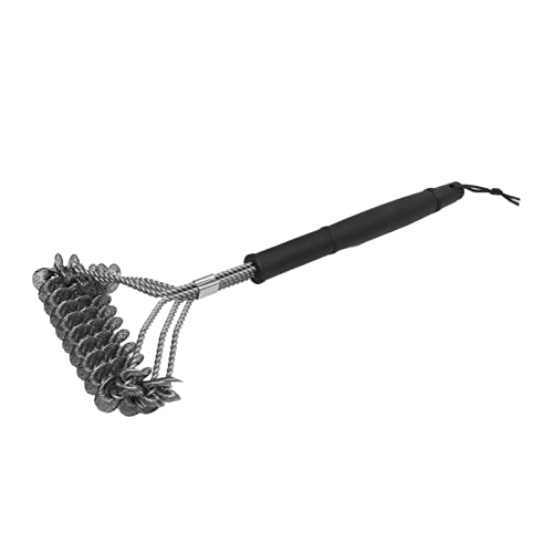 Spazzola per barbecue con manico lungo extra forte, spazzola per pulire la griglia, spazzola per il lavaggio del barbecue, in acciaio inox, spazzola per barbecue a forma di T