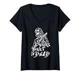 Photo Gallery donna punks not dead skeleton musica estetica sottocultura teschio maglietta con collo a v Photo Gallery donna punks not dead skeleton musica estetica sottocultura teschio maglietta con collo a v