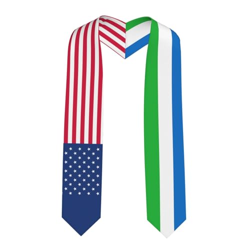 Personalized Graduate Sierra Leone Flag 2026 2027 Adults Graduation Shawl Stole For Men Women International Abroad Student Study Graduate Gifts