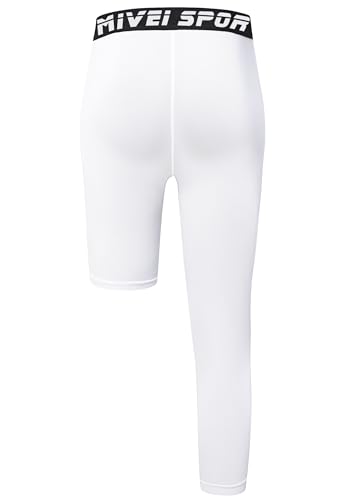 Youth Boys One Leg Compression Pants - 3/4 Kids Basketball Tights Girls Football Soccer Leggings Sports Base Layer4