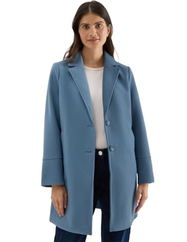 CECIL Woll-Optik Revers-Mantel moonstone blue XXL