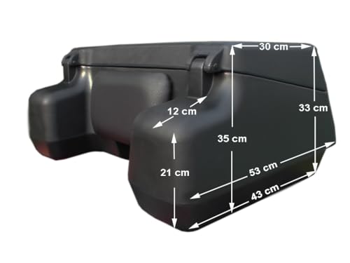 RS Trade 150 L Quad - ATV Universal Transport Koffer Topcase aus hochwertigem Kunststoff, abschliessbar und mit Rückenlehne. Inkl. Montagematerial und verstärkter Bodenschale