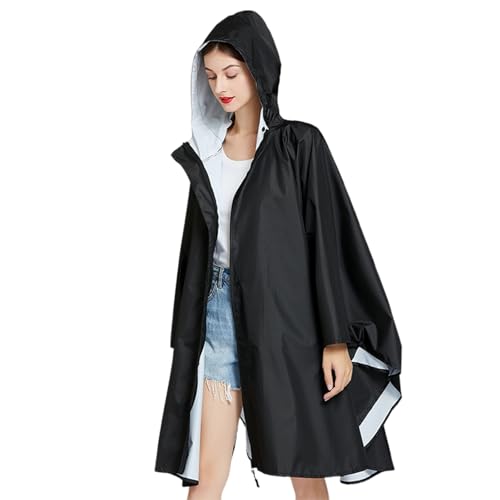 Generisch Abrigo unisex moderno, ligero, resistente al viento, para exteriores, con diseño de bloques de colores para todas las estaciones, Negro , talla única