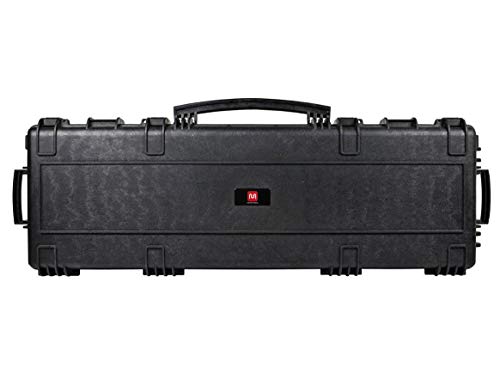 Monoprice Weatherproof Hard Case - 47 X 16 X 6 Inches - Black, With Wheels And Customizable Foam, Ip67, Shockproof, Customizable Name Plate #TOP2