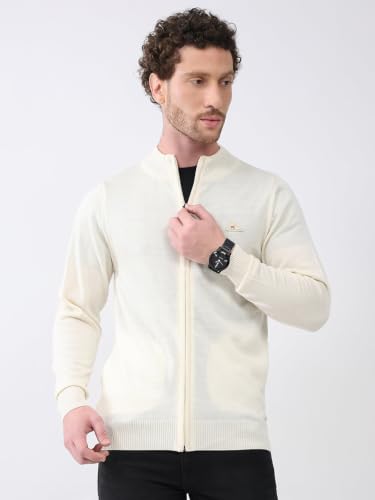 Image of Monte Carlo Men Regular Fit Full Sleeve Solid Collar Winter Pullover (Pack of 1)