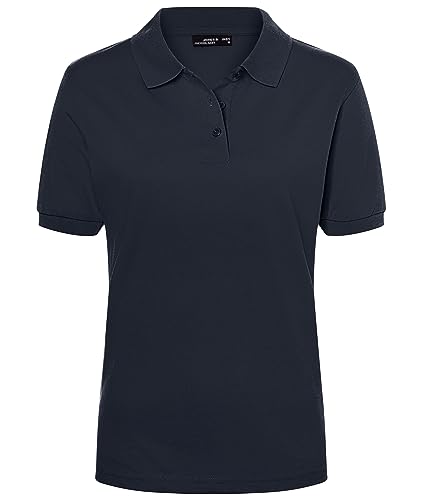 James & Nicholson Damenpolo Classic - Piqué-Poloshirt mit gestrickten Bündchen | Farbe: Navy | Grösse: XXL