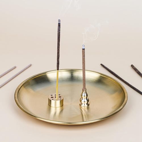 Attrape-cendres en laiton robuste pour bobine d'encens