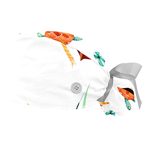 Casquettes de travail JDEZ Aquarelle Poisson pour un quotidien coloré
