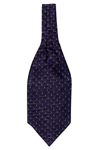 Image of BLACKSMITH Jacquard Microfiber Neckwear Ascot and Matching Pocket Square Set for Men