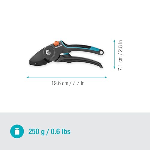 Gardena Secateurs PremiumCut Pro Dry Wood, Anvil, 24 mm Cutting Diameter, ErgoTec Handle with Soft Grip, Precision-Ground Steel Blades, PowerCoating (12250-20) - Image 5